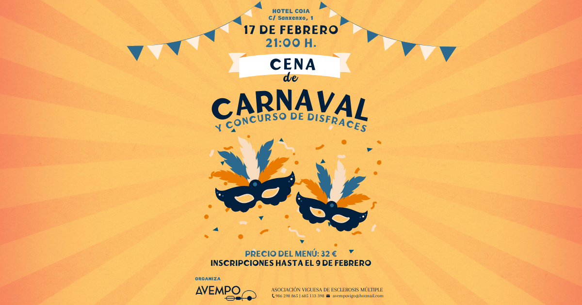 Cena de Carnaval y concurso de disfraces de AVEMPO 2023