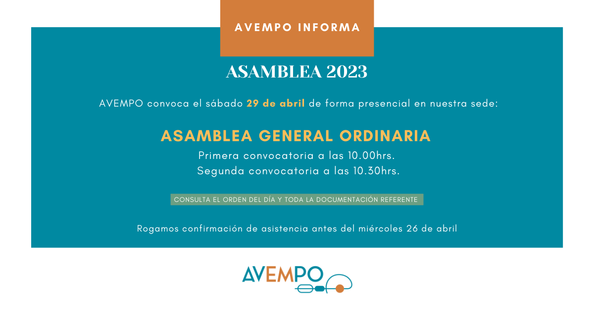 AVEMPO convoca su asamblea general ordinaria 2023