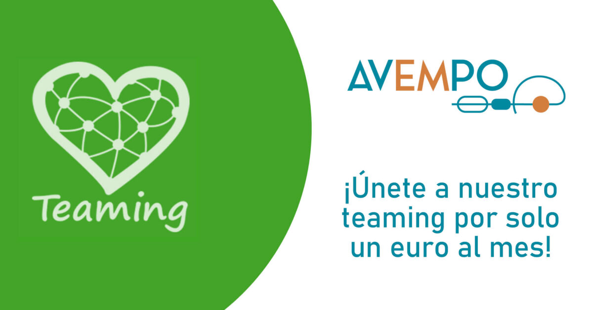 Ahora puedes colaborar con AVEMPO con 1€ al mes a través de Teaming